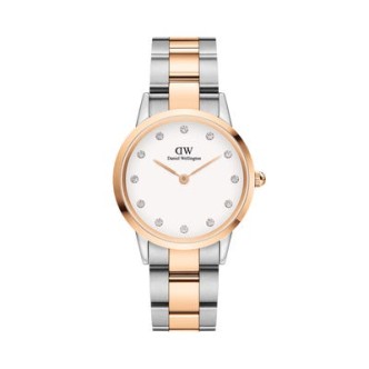 1 - Orologio solo tempo donna Daniel Wellington DW00100358 acciaio collezione Iconic Link Lumine