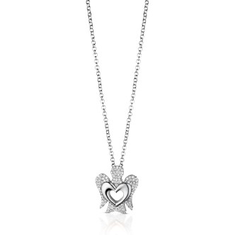 1 - Roberto Giannotti women's angel necklace GIA319B 925 silver Angels and hearts collection