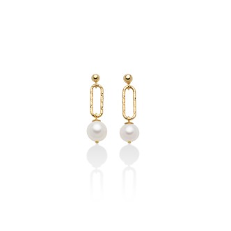 1 - Miluna women's earrings 925 silver and pearls PER2513G Miss Italia collection