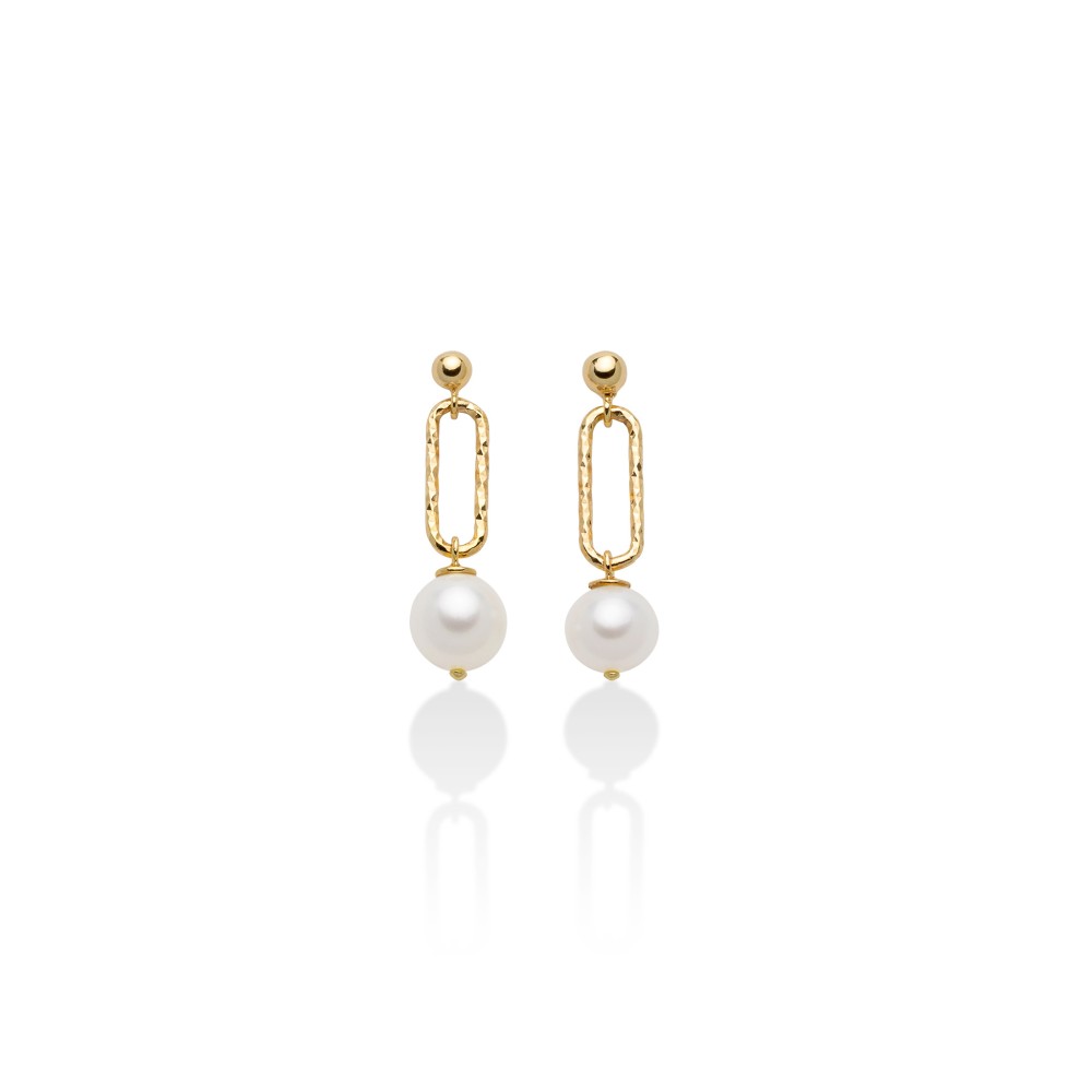 1 - Miluna women's earrings 925 silver and pearls PER2513G Miss Italia collection