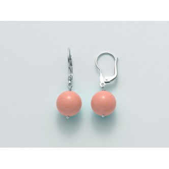 1 - Miluna PER2199 woman earrings 925 silver with coral Terra e Mare collection