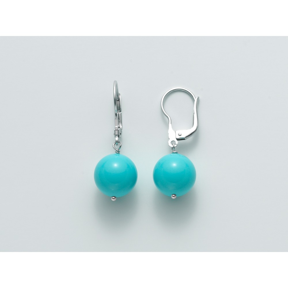 1 - Miluna PER2198 woman earrings 925 silver with coral Terra e Mare collection