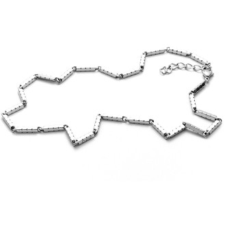 1 - 4US Cesare Paciotti 4UCL3495 steel man necklace Rectangle collection.