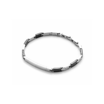 1 - Bracciale uomo 4US Cesare Paciotti 4UBR3512 acciaio collezione Black Texture