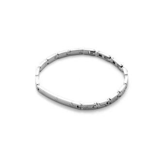 1 - Men's 4US Cesare Paciotti 4UBR3514 steel bracelet Steel Texture collection