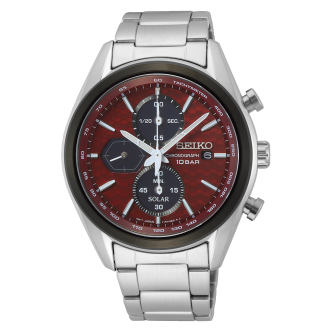 1 - Seiko SSC771P1 men's solar chronograph watch in steel Seiko Solar collection