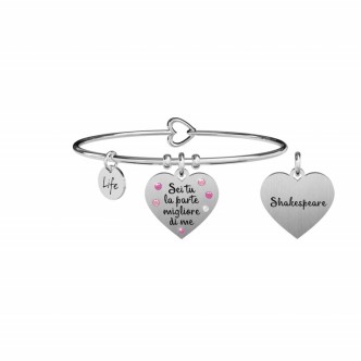 1 - Bracciale Shakespeare Kidult donna 731874 acciaio 316L collezione Love