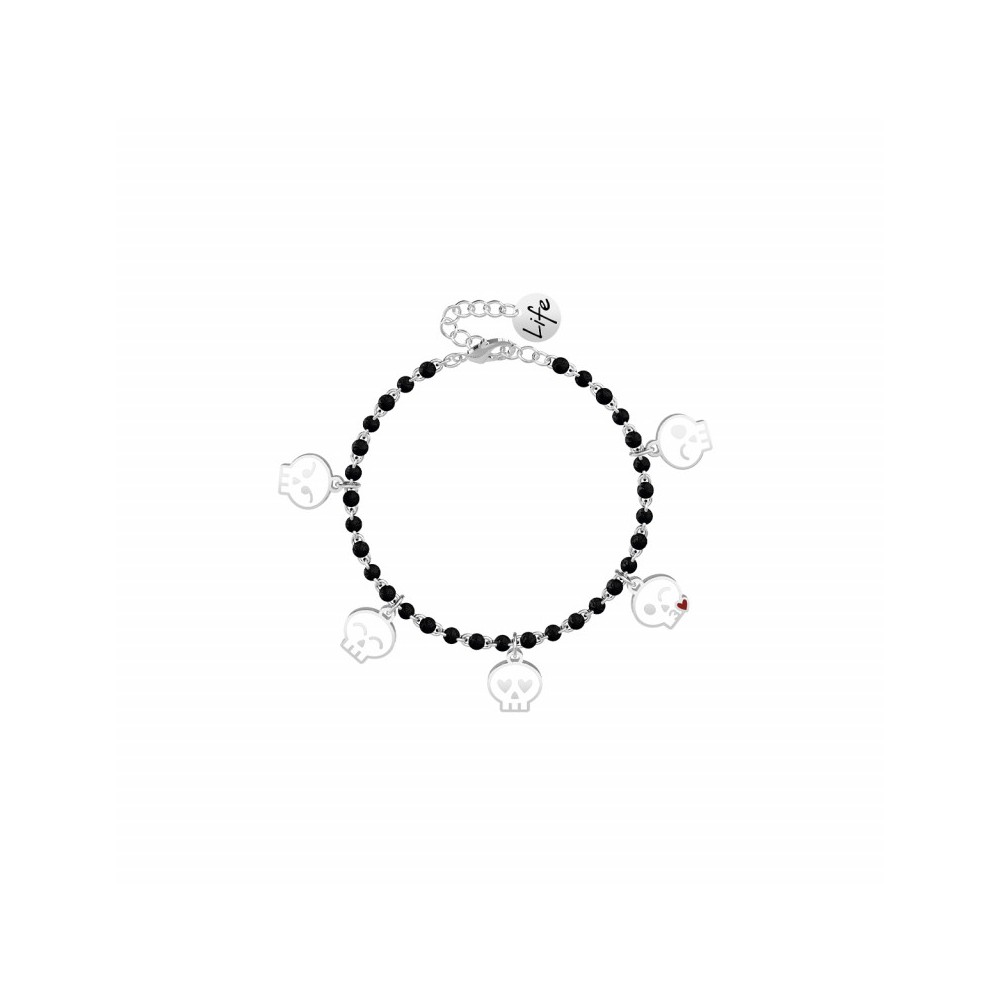 1 - Bracciale Teschi Kidult donna 731878 acciaio 316L collezione Symbols