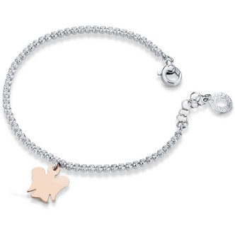 1 - Bracciale Roberto Giannotti GIA339  angelo in argento bianco e rosato con zirconi bianchi