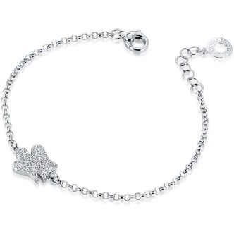 1 - Bracelet Roberto Giannotti GIA340 angel in silver with white zircons