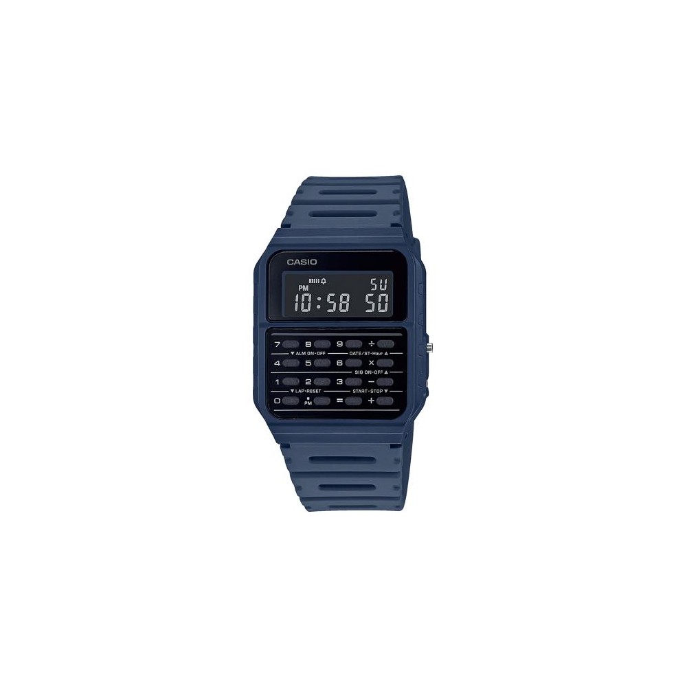 1 - Orologio calcolatrice digitale unisex Casio CA-53WF-2BEF gommato CASIO Vintage