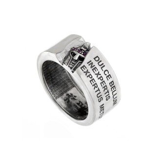 1 - Latin phrase ring Ellius Man jewelry R002 / 20A 925 silver Ellius collection