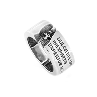 1 - Latin phrase ring Ellius Man jewelry R002 / 20A 925 silver Ellius collection