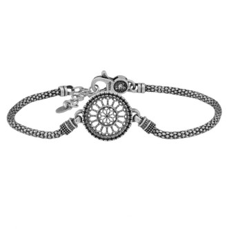 1 - Bracelet Rose Window Basilica of Collemaggio L'Aquila R575/RV 925 Silver Ellius Gioielli