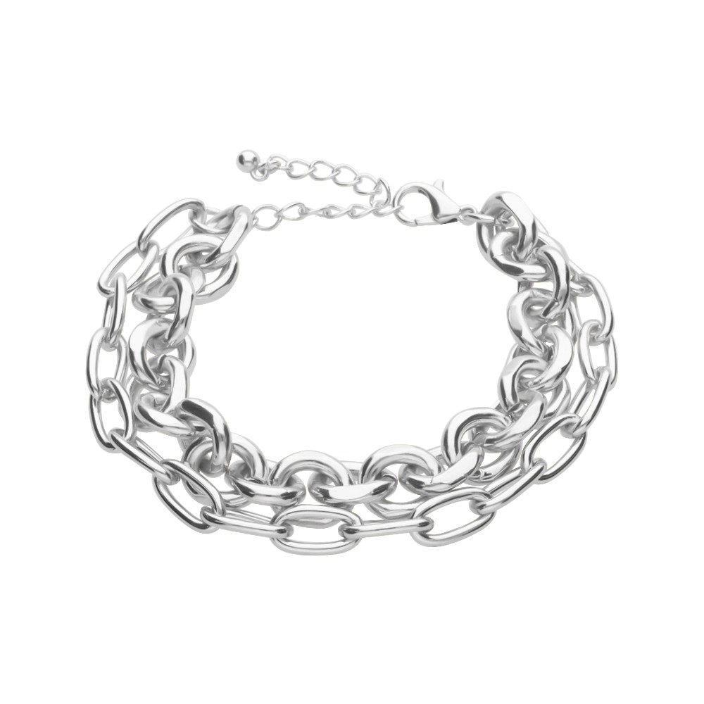 1 - Bracciale catena Stroili donna 1668798 acciaio collezione Lady Code