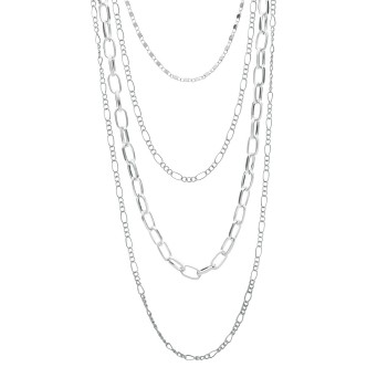 1 - Stroili women's chain necklace 1668802 steel Lady Code collection