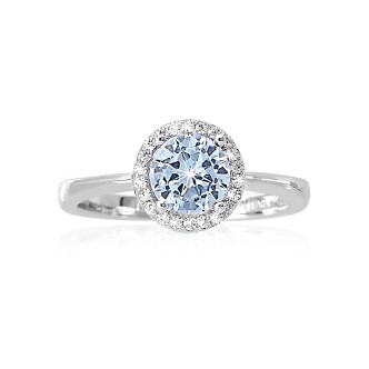 1 - Mabina woman's aquamarine ring 523097-11 925 silver