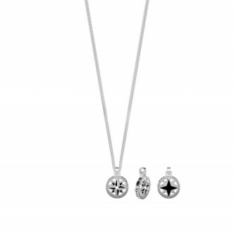 1 - Wind rose necklace Kidult man 751169 316L steel Symbols collection