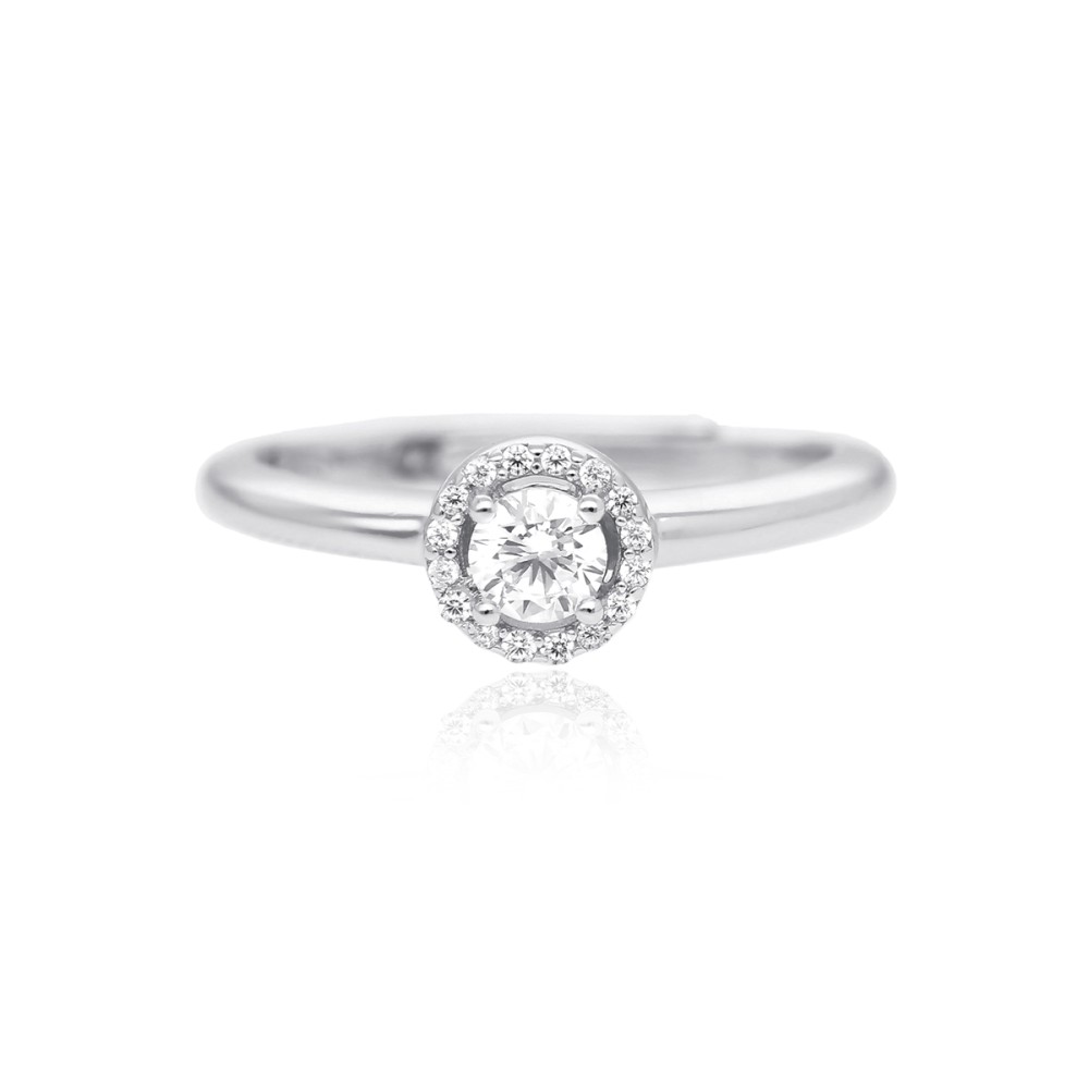 1 - Mabina woman solitaire ring with zircons 523178 Silver 925