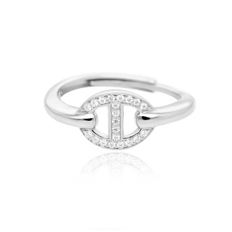 1 - Traversino Mabina woman ring with zircons 523186 Silver 925