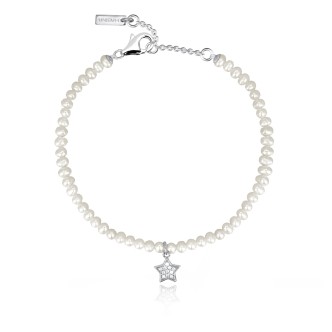 1 - Bracciale perle e stella Mabina donna 533255 Argento 925