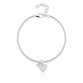 1 - Bracciale cuore e punto luce Mabina donna 533290 Argento 925