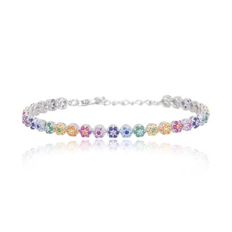 1 - Bracciale fiori Mabina donna 533330 Argento 925