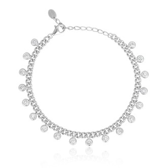 1 - Bracciale groumette con punti luce Mabina donna 533359 Argento 925