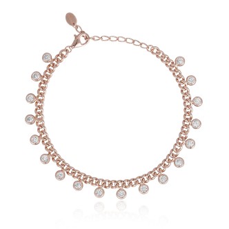 1 - Bracciale groumette con punti luce Mabina donna 533360 Argento 925