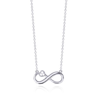 1 - Collana infinito e cuore Mabina donna 553215 Argento 925