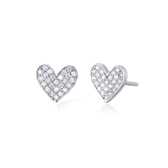 1 - Mabina woman heart earrings 563167 925 silver