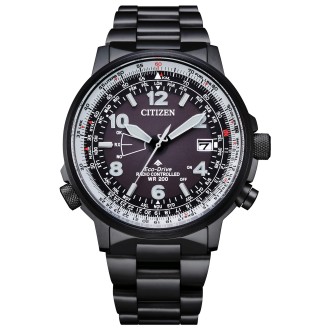 1 - Citizen CB0245-84E radio controlled steel watch Pilot collection