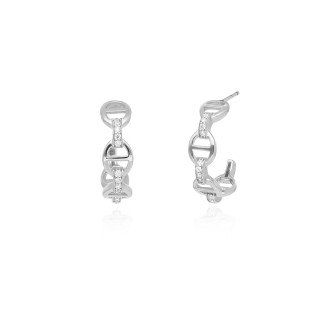 1 - Orecchini semicerchio a traversino Mabina donna 563375 Argento 925