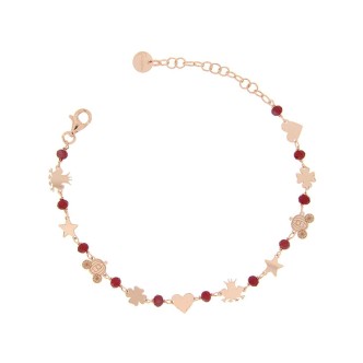 1 - Bracciale donna Rues des Milles BR-MISP ROSSO Argento 925 collezione "I sogni son Desideri"