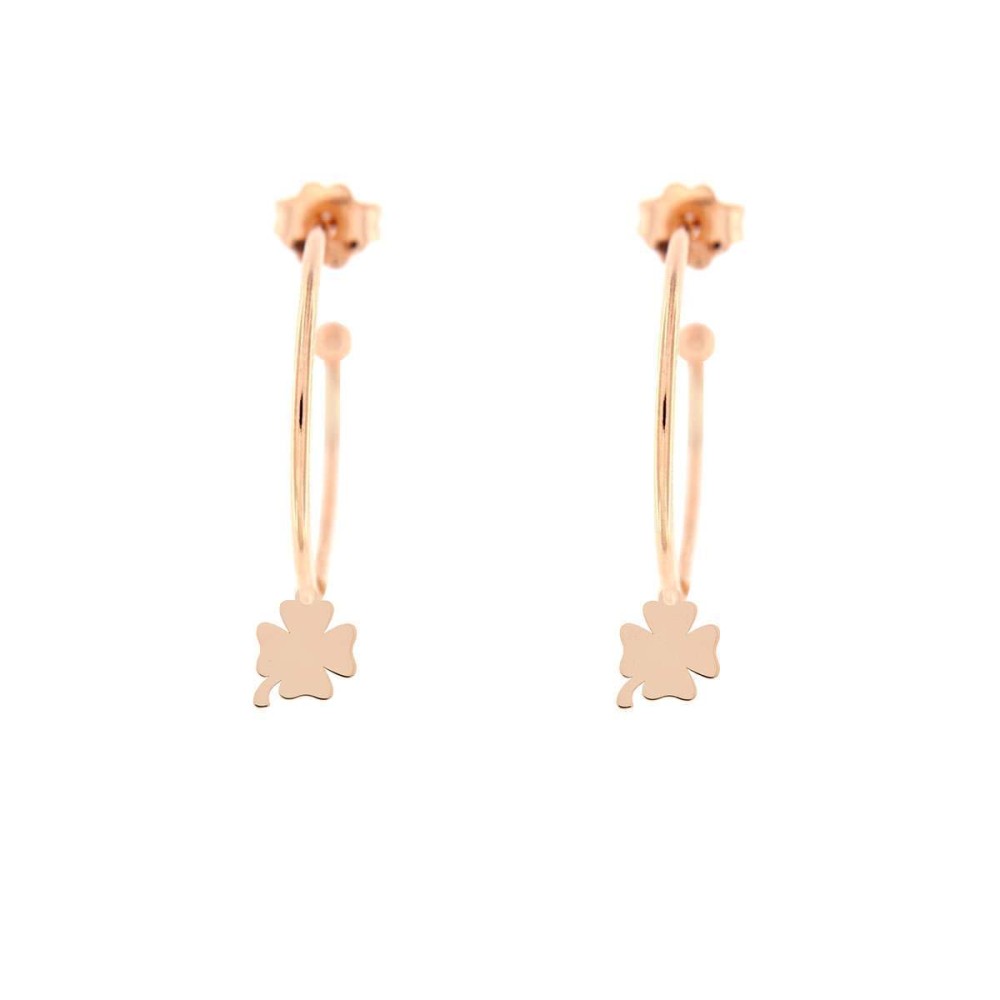 1 - Four-leaf clover earrings Rue Des Milles OR-D4 QUAD 925 silver "Dreams are desires" collection