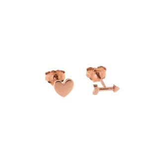 1 - Rue Des Mille heart and arrow earrings OR-LOB C3 lobe 925 Silver "Dreams are desires" collection