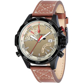 1 - Watch Sector Man Multifunctional Analog Leather Strap R3251507001 Climbing Watch