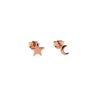 1 - Heart and star lobe earrings Rue Des Mille OR-LOB C5 925 silver "Dreams are desires" collection