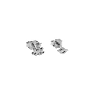 1 - Mouth and frog lobe earrings Rue Des Mille OR-LOB C1 RH 925 silver "Dreams are desires" collection