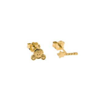 1 - Carriage and wand lobe earrings Rue Des Mille OR-LOB C2 AU 925 silver "Dreams are desires" collection