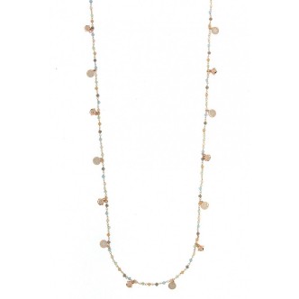 1 - Rue des Mille pastel stones necklace CL-GIP 02 925 silver Gipsy Chic collection