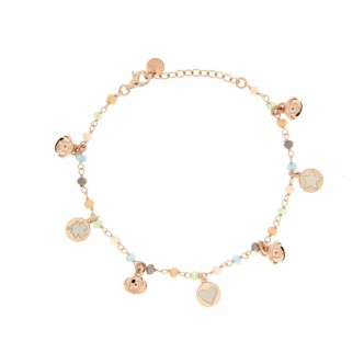 1 - Rue des Mille pastel stones bracelet BR-GIP 02 925 silver Gipsy Chic collection