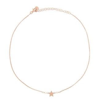 1 - Star necklace with pearls Rue des Mille woman GR-STRA PE STE 925 silver "Dreams are desires" collection