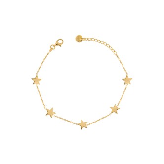 1 - Bracciale stelle Rues des Mille donna BR-CAT 5STE AU  Argento 925 collezione Golden Fall