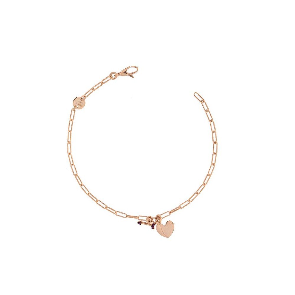 1 - Bracciale cuore e freccia Rue des Mille donna BRZ-401 C3 Argento 925 collezione Stardust