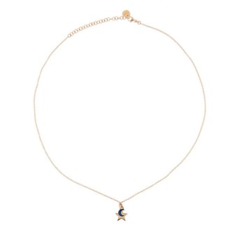 1 - Star and moon necklace Rue des Mille GRZ-201 C5 RSA 925 silver Stardust collection