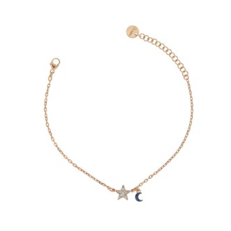 1 - Bracciale stella e luna Rue des Mille BRZ-201 C5 Argento 925 collezone Stardust