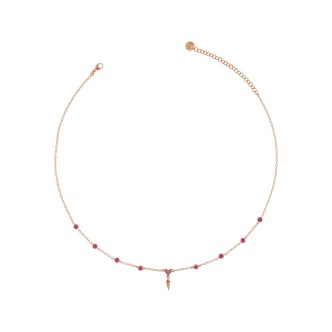 1 - Rue des Mille spear and hearts necklace GRZ-LAN CUO C 925 silver Stardust collection