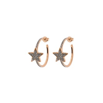 1 - Rue des Mille star earrings with zircons ORZ-004 STE 925 silver Stardust collection