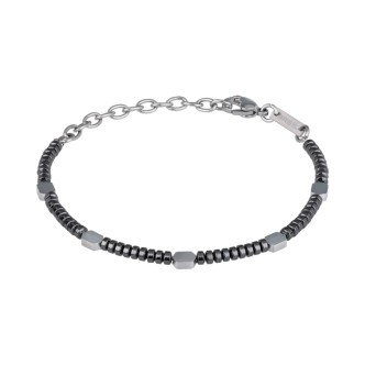 1 - Breil hematite Blend TJ2961 men's bracelet in steel IP Silver